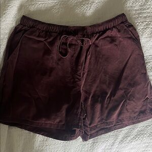 Women's Burgundy Gap Tencel Shorts
